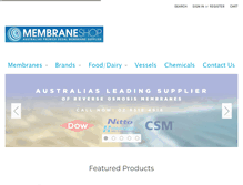 Tablet Screenshot of membraneshop.com.au